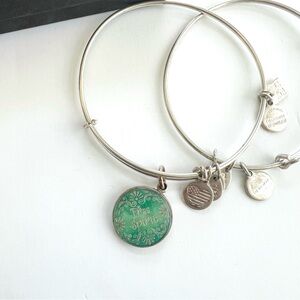 ALEX AND ANI Two Charm Bangle Bracelets